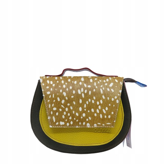 torby na ramię Torebka damska skórzana obrotowa klapka 4w1 rączka pasek OLIVKA