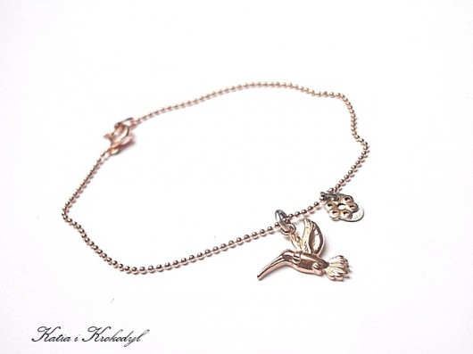 Pink gold /koliber / - bransoletka Katia i krokodyl