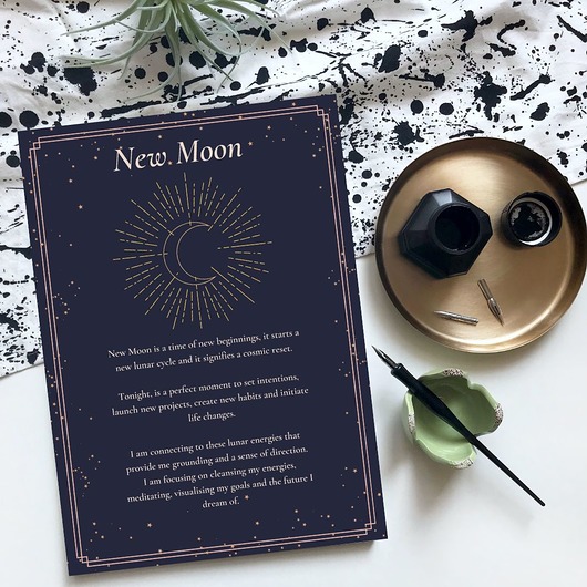 akcesoria do jogi Karty do afirmacji ceremonii nowiu księżyca NEW MOON