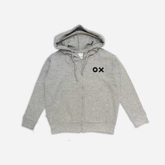 bluzy dla chłopców Basic Hoodie - GRAY MELANGE