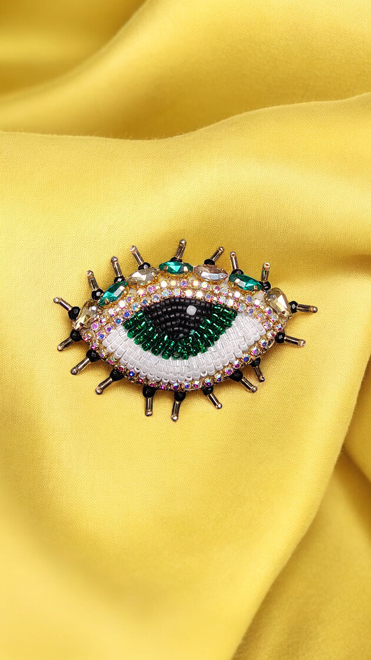 broszki Wyjątkowa broszka OKO  handmade rękodzieło unikat