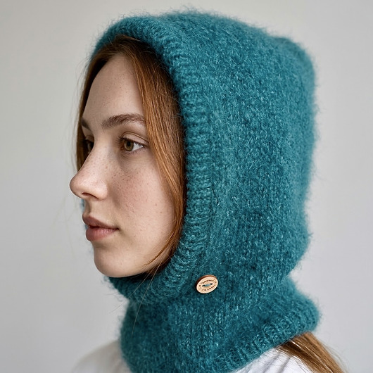 czapki damskie Delikatna balaclava kaptur czapka alpaka merino ręczna robota kolory