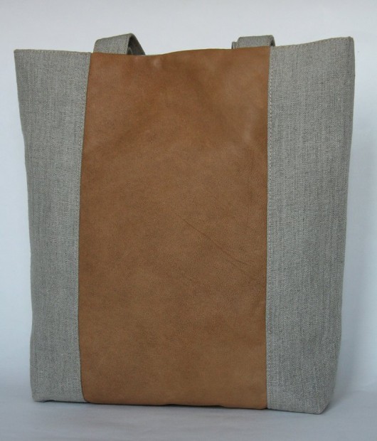 Len + skóra naturalna Balik Hand Made