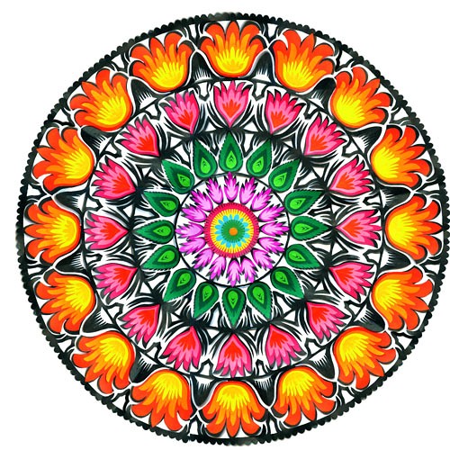 łowicka MANDALA słońca na ludowo