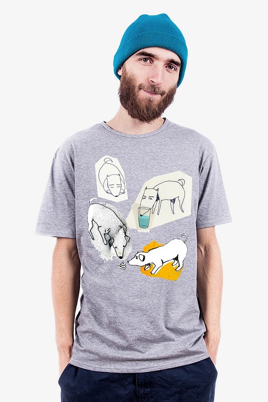 T-shirt męski 'Piesky' dziendobry