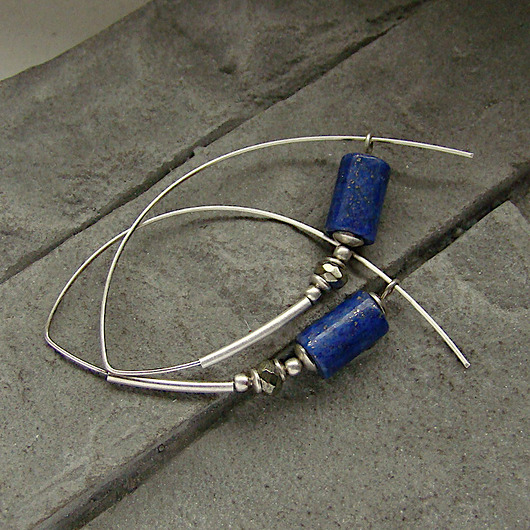 Kolczyki Lapis i piryt RayOfArt