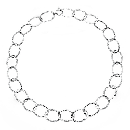 chokery Srebrny choker duże ogniwa BLOSSOM