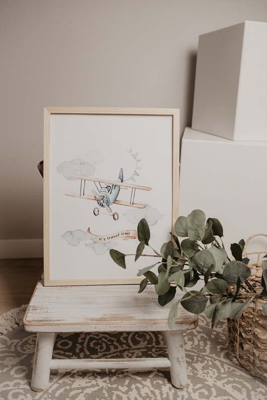 obrazy i plakaty do pokoju dziecięcego PLAKAT "CZAS PODRÓŻY"  29,7CM X 42CM
