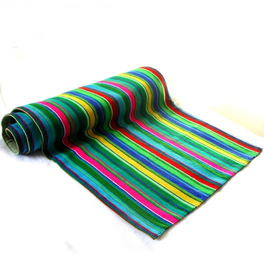 multiSTRIPE wool table runner (handmade) na ludowo