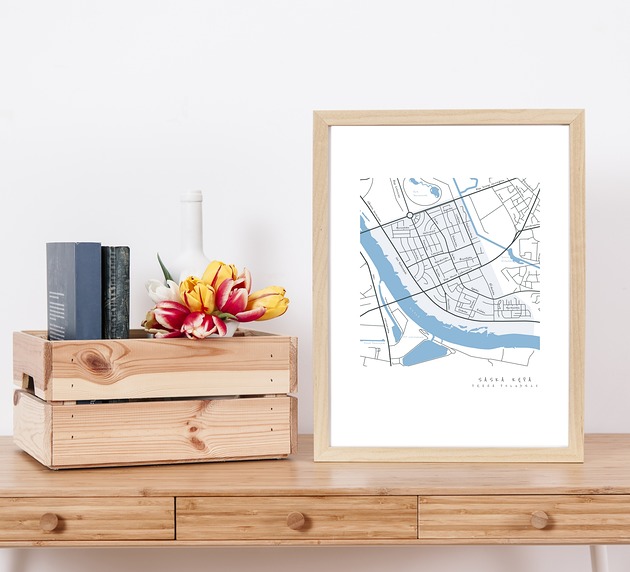 plakaty SASKA KĘPA Warszawa  plakat mapa