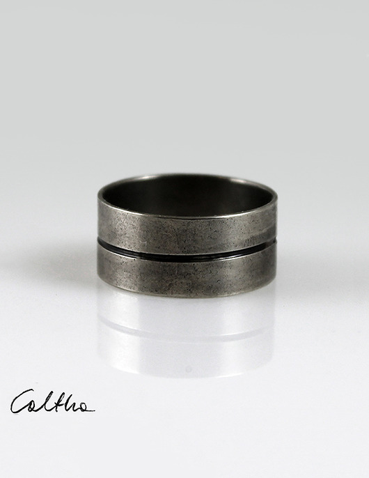 Linia - metalowa obrączka - rozm. 21 Caltha