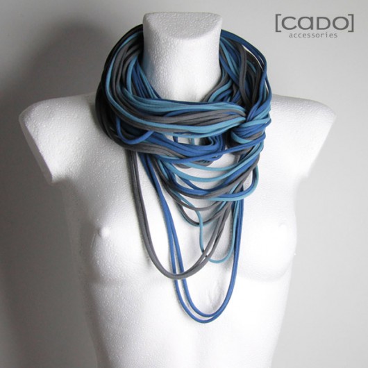 Zamotka Dzianinowy Naszyjnik TEAL CADOaccessories