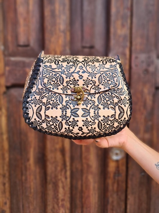 torby na ramię Torebka skórzana ręcznie robiona Margarita Beżowa