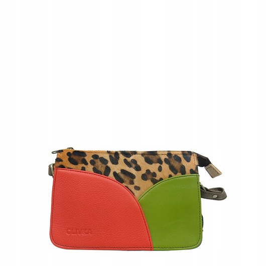 torby na ramię Torebka listonoszka modna damska dwustronna skórzana wzór OLIVKA