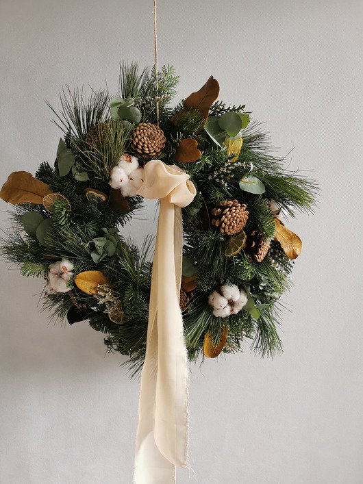 wianki bożonarodzeniowe Wianek świąteczny żywy naturalny