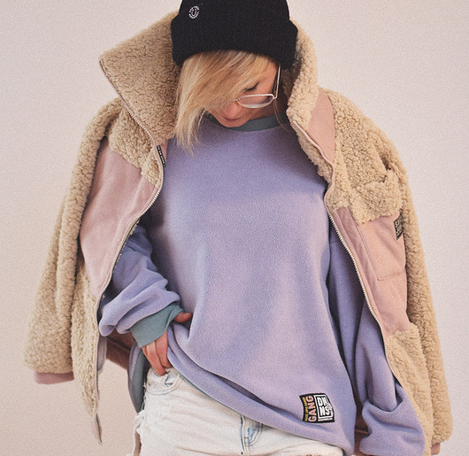 bluza bez kaptura damska Oversize Bluza z Polaru