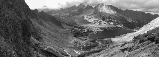 Tatry #8 panorama b&w Przemaski