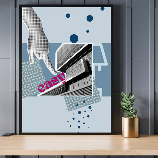 grafiki i ilustracje Plakat do salonu Modern Architekture With Hand