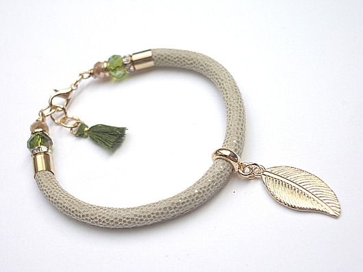 Strap /latte & greenery / -  /29-03.17/  KiKa pracownia