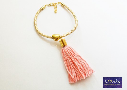 Lonka Jewelry bransoletka /rzemien/fredzle/serce Lonka Jewelry