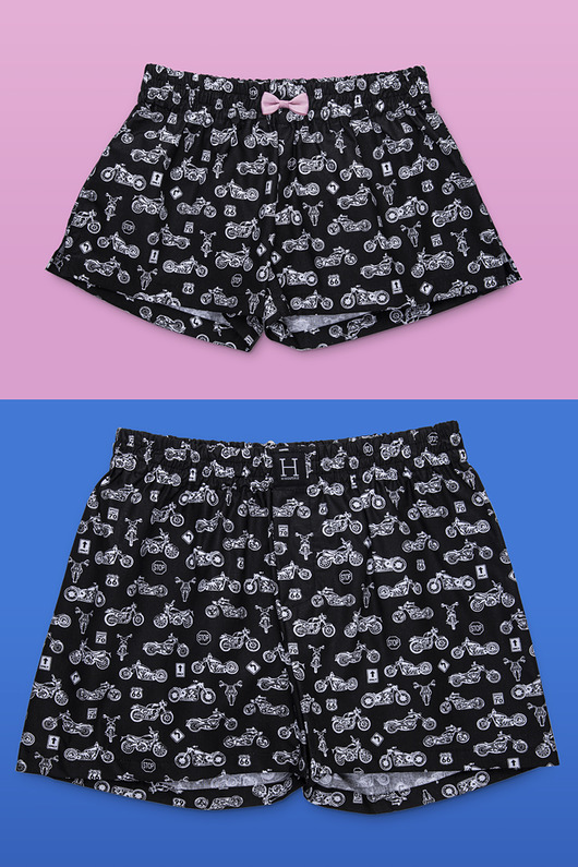 moda - inne Spodenki do spania DLA PARY bokserki  MOTORY