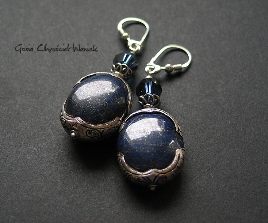 Orientalny lapis lazuli i kryształ Swarovski Gosia Chruściel-Waniek