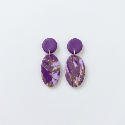 kolczyki z masy plastycznej Kolczyki Marmuro