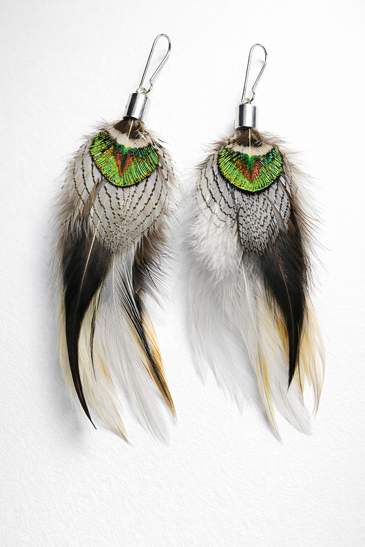 kolczyki z piórami Kolczyki z piór Plume Royal