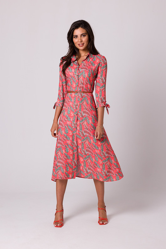 sukienki midi damskie Sukienka rozpinana na przodzie-model 1(B-259)