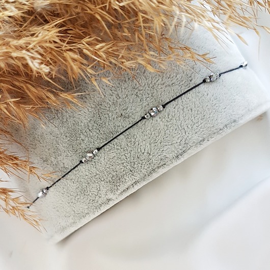bransoletka z hematytem na kostkę LEI handmade 