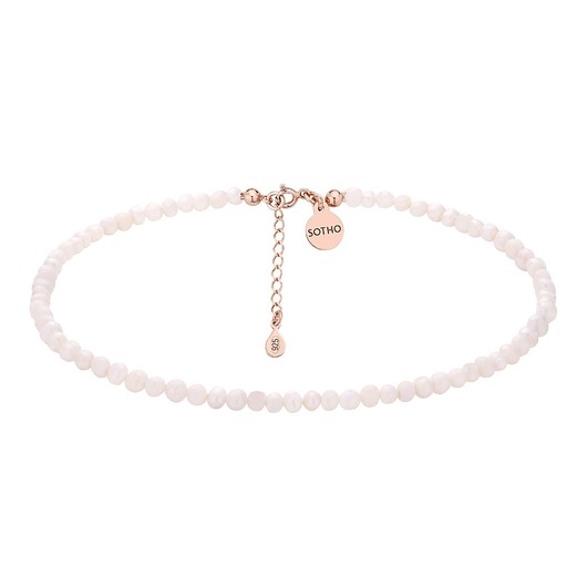 chokery Choker z pereł naturalnych z różowego złota