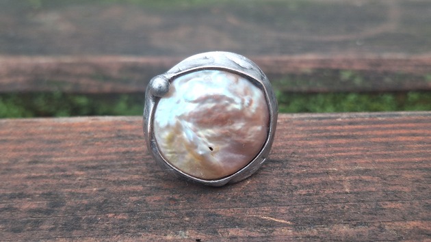 pierścionki - różne Perła - pierścionek regulowany