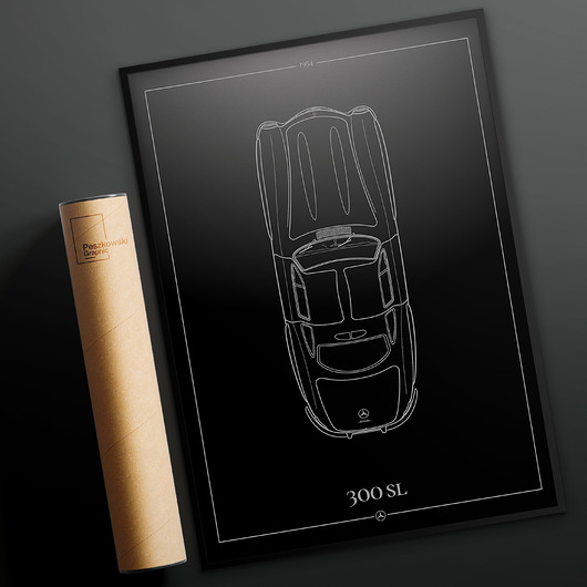 plakaty Plakat Motoryzacja -  Mercedes 300SL