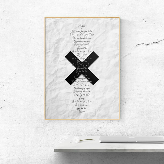 Plakat Lyrics - Angels Peszkowski Graphic