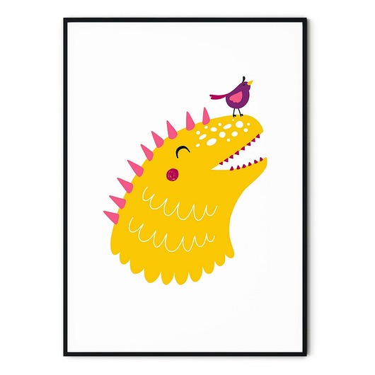 Plakat skandynawski dla dzieci Dinozaur myscandi