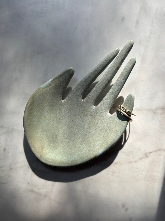 pojemniki na biżuterię Ceramiczna Łapka Handmade Talerzyk na Biżuterię Syreni Śpiew