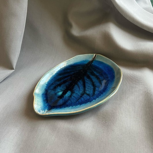 pojemniki na biżuterię Ceramiczna podstawka Liść 3