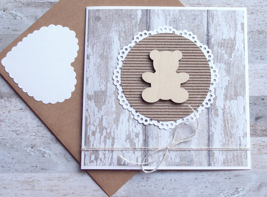 MIŚ :: KARTKA handmade NA URODZINY, NARODZINY kaktusia
