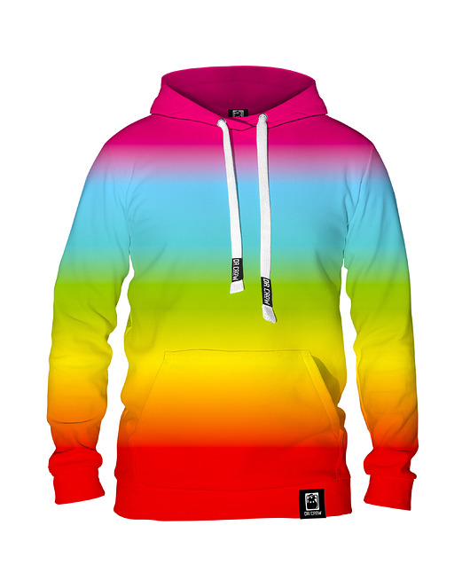 bluza z kapturem damska Damska Bluza z kapturem DR.CROW Ombre Rainbow