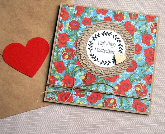 zaproszenia i kartki na ślub Kartka ślubna :: handmade :: maki EKO