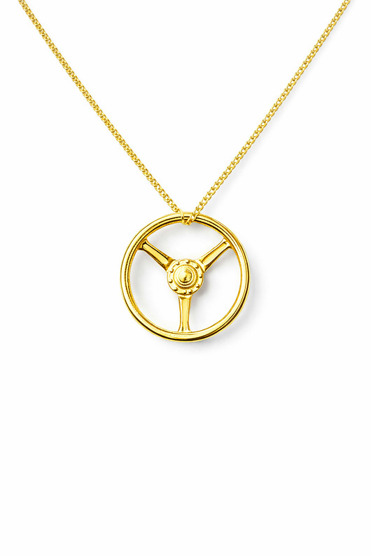 złote naszyjniki KIEROWNICA- naszyjnik srebro złocone