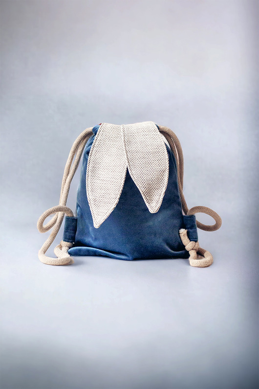 torebki, worki i plecaki dziecięce Niebieski mini workoplecak królik dla dziecka