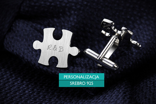 Personalizowane spinki do mankietów PUZZLE FeinFein