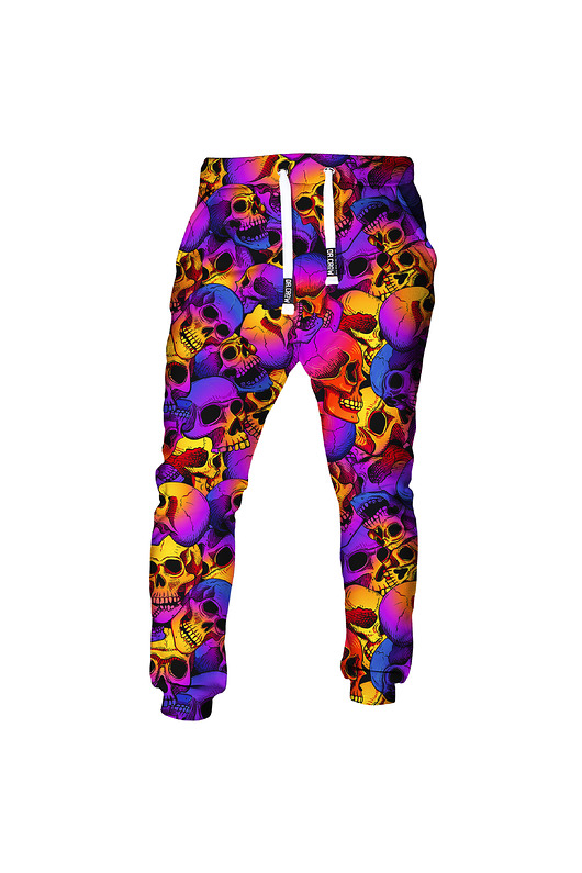 spodnie dresowe damskie DR.CROW Spodnie Fullprint Skulls Ombre
