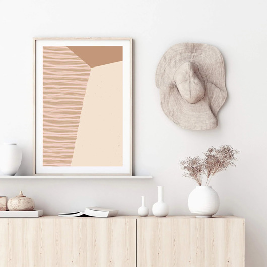 grafiki i ilustracje PLAKAT abstrakcyjny neutralny beżowy