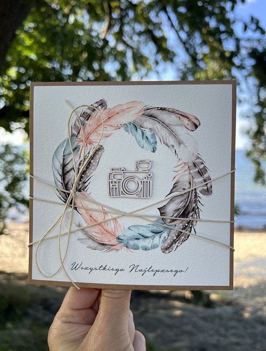 kartki scrapbooking Kartka ręcznie robiona urodzinowa dla fotografa - prezent - aparat