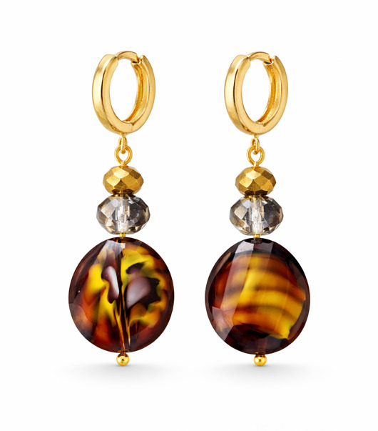 kolczyki pozłacane Kolczyki pozłacane FIREPLACE- unikat