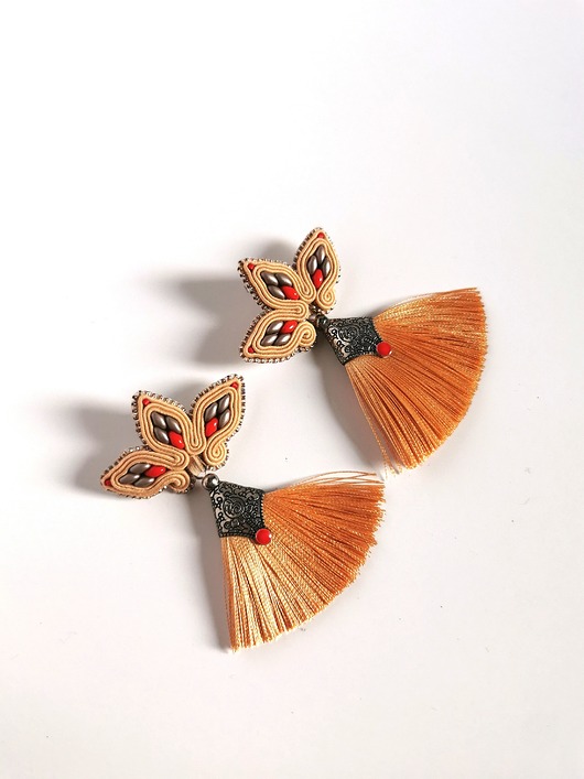 kolczyki soutache Nenuphar Bindi