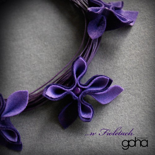 ...w Fioletach -Biżuteria Autorska FlowerFelt Design