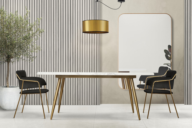 lampy wiszące Złota lampa wisząca z abażurem w stylu glamour WAIKIKI W1 MIRROR